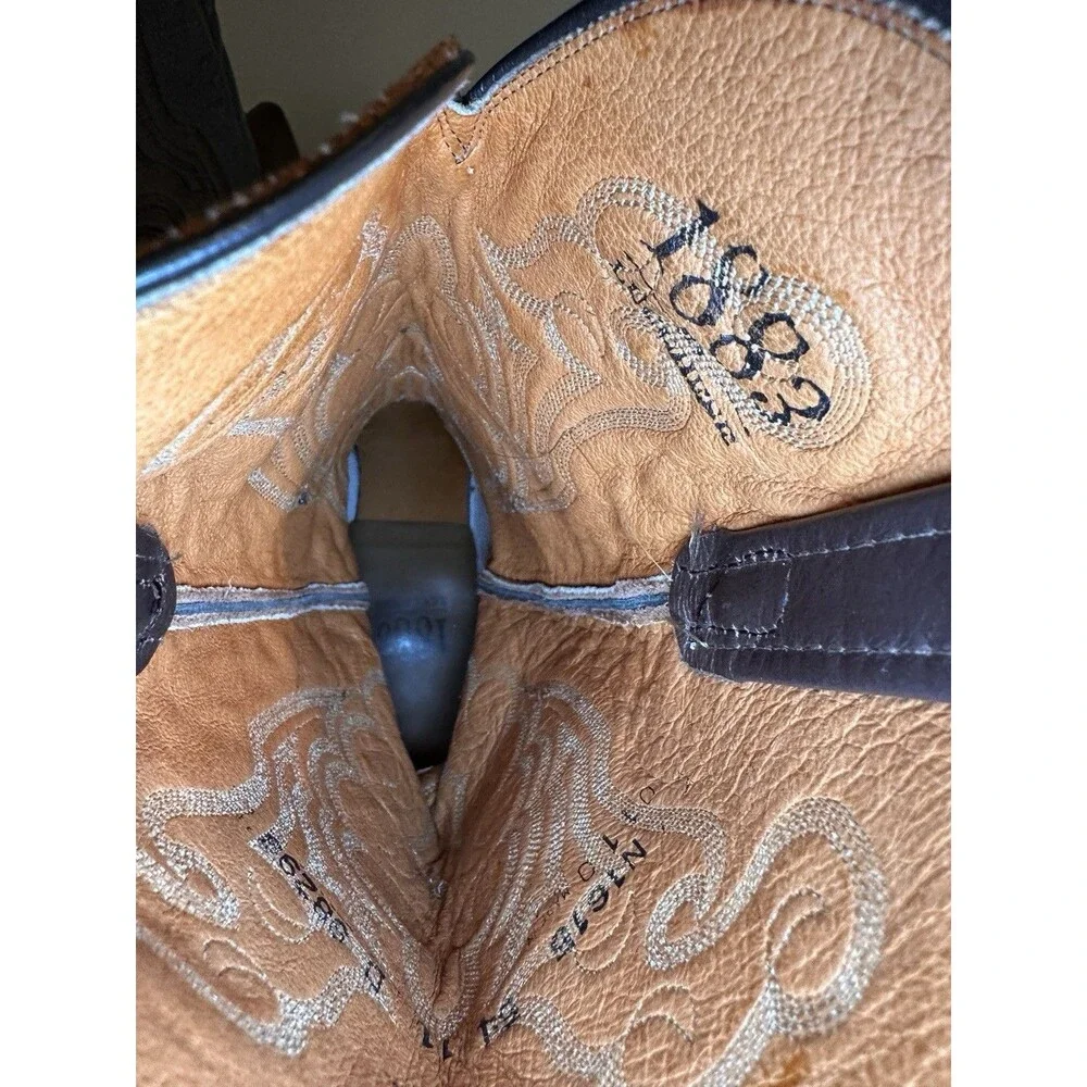 1883 Lucchese Mens Western Leather Boots Size 11D Rich Brown N1615 USA